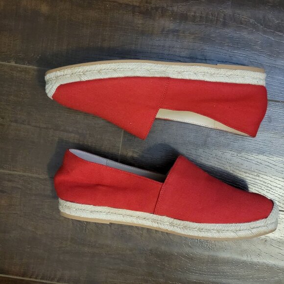 NEW Stuart Weitzman Nugal Espadrille Flats Womens 8.5 Summer Red Nautical - Picture 6 of 9